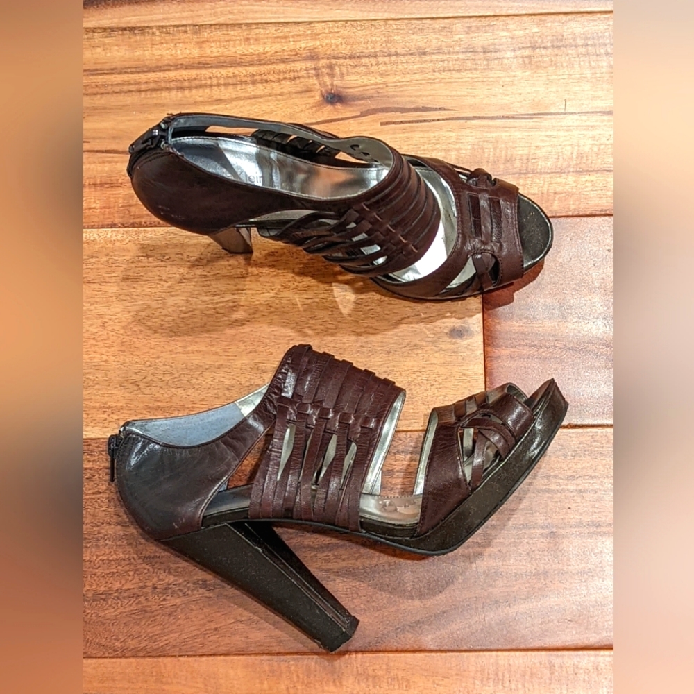 Calvin Klein peep toe heeled sandal